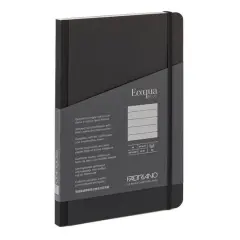 Fabriano&reg; EcoQua Plus A5 Lined Fabric-Bound Notebook Black