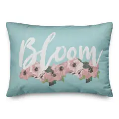 Blue Bloom Throw Pillow