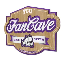 NCAA Fan Cave Sign TCU Horned Frogs