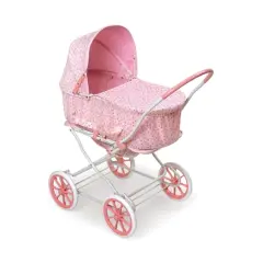 Badger Basket Pink Rosebud Just Like Mommy 3-in-1 Doll Pram, Carrier & Stroller