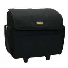 Everything Mary Black Stamped Rolling Sewing Machine Tote