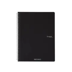 Fabriano&reg; Ecoqua Original Spiral-Bound A4 Lined Notebook Black