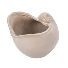 Hello Honey&reg; 5" White Stoneware Shell Planter