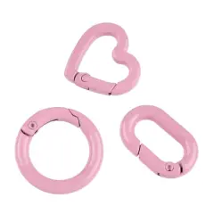 Enameled Hinge Closure Assortment by Bead Landing&trade; Light Pink