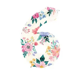34" Floral Number Foil Balloon 6