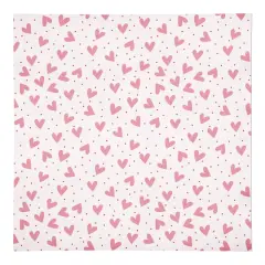 Heart Polka Pattern 10" x 10" Cotton Twill Napkin