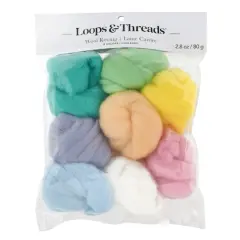 8 Color Wool Roving Set by Loops & Threads&trade;