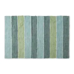 DII&reg; Color Block Cotton Chindi Rug, 4ft. x 6ft. Jadeite