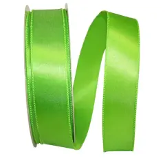 JAM Paper 1.5" x 50yd. Satin Value Wired Ribbon Citrus