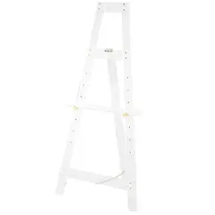 57" Clear Acrylic Plastic Adjustable 7-Tier Display Easel with Gold Metal Hardware & Chain Support