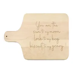 The Sun to my Moon 17" x 8" Maple Paddle Cutting Board
