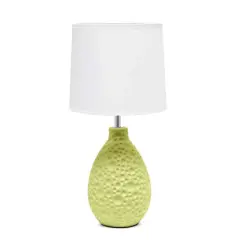 Creekwood Home Essentix 14" Ceramic Teardrop Table Lamp Green