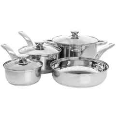 Gibson Home&reg; Anston 7-Piece Silver Stainless Steel Cookware Set
