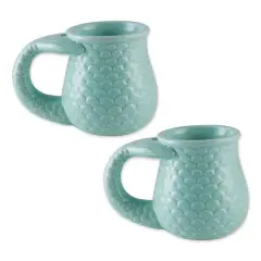 DII&reg; Mermaid Scales Ceramic Mugs, 2ct.