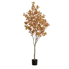 7ft. Artificial Autumn Fall Eucalyptus Tree