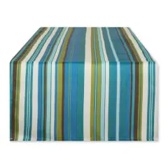 Beachy Stripe Print Outdoor Table Runner, 14" x 72"