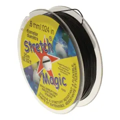 Stretch Magic&reg; 0.6mm Black Bead & Jewelry Cord, 25m