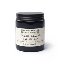 Foundry Candle Co. 6.5oz. Soy Blend Scented Jar Candle Ocean Lilies