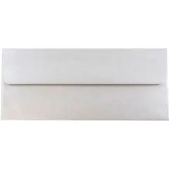 JAM Paper #10 Metallic Business Envelopes, 25ct. Silver Stardream