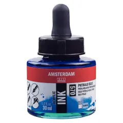 Amsterdam Acrylic Ink, 1oz. 570 Phthalo Blue