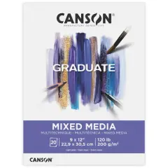 Canson&reg; Graduate Foldover Mixed Media Pad, 9" x 12"