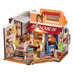 Rolife&reg; Corner Bookstore DIY Miniature House Kit