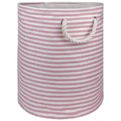 DII&reg; 20" Pinstripe Woven Paper Storage Bin Rose