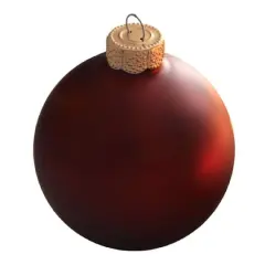 Whitehurst 2 Pack 6" Matte Ball Glass Ornaments Burgundy