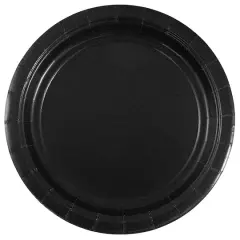 JAM Paper 7" Paper Party Plates, 50ct. Black