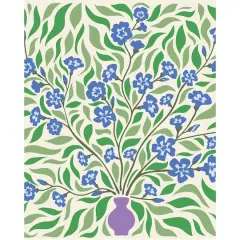 8" x 10" Purple Vase & Blue Flowers Paint-by-Number Kit with Wood Display Hanger by Artist's Loft&reg;