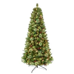 6.5ft. Pre-Lit Washington Spruce Aritificial Christmas Tree, Warm White LED Lights