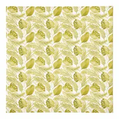 Coastal Yellow Leaves 10" x 10" Cotton Twill Napkin