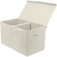 Sorbus Toy Chest with Flip-Top Lid Beige