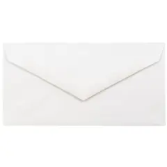 JAM Paper 3.875" x 7.5" Bright White Wove Monarch Strathmore Invitation Envelopes, 50ct.