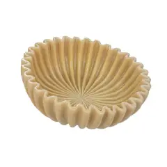Hello Honey&reg; 8" Beige Decorative Pleated Bowl