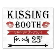 Kissing Booth Sign Canvas Wall Art