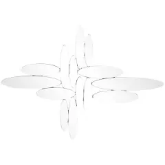 Silver Glass Frameless Wall Mirror 40" x 1" x 28"