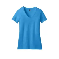 District&reg; Women's Perfect Blend&reg; V-Neck T-Shirt Heathered Bright Turquoise