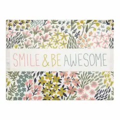 Smile & Be Awesome 18" x 14" Cotton Twill Placemat