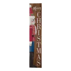 Glitzhome&reg; 5ft. Wooden Nutcracker Porch Sign