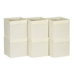 Household Essentials 11" Storage Cubes with Lip Handles, 6ct. White