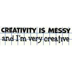 Leisure Arts&reg; Vinyl Creativity is Messy & I'm Very Creative Black Wall Decal