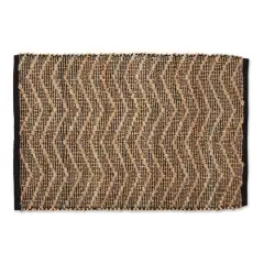 DII&reg; Black With Natural Jute Chevron Hand-Loomed Rug, 2ft. x 3ft.