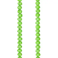 Green Faceted Glass Rondel Beads, 6mm by Bead Landing&trade;
