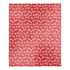Ho Ho Ho Pattern Sherpa Fleece Blanket