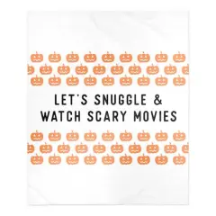 Snuggle and Watch Scary Movies 50" x 60" Sherpa Fleece Blanket