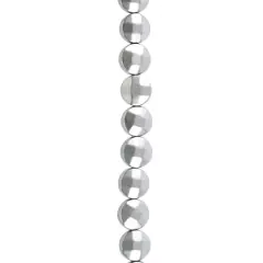 Faceted Hematite Coin Beads, 6mm by Bead Landing&trade; Rhodium