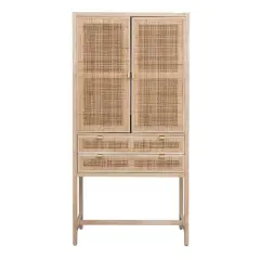 Hello Honey&reg; 6ft. Natural Woven Cane & Wood Cabinet