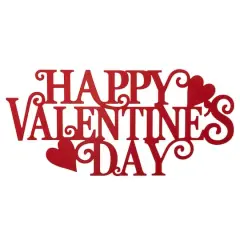 Glitzhome&reg; 24" Metal "HAPPY VALENTINE'S DAY" Wall Decor