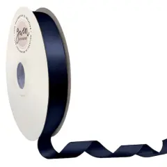 Gwen Studios Double Faced Satin Ribbon Navy Blue